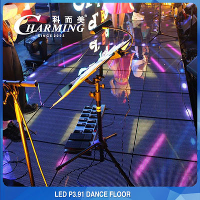 P3.91 इंडक्टिव LED वीडियो फ्लोर डांस फ्लोर RGB HD IP65 हाई ड्यूरेबिलिटी BIS CE