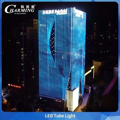 1000/500x40.5x30.5mm पूर्ण रंग ट्यूब लाइट IP66 और आसान रखरखाव बाहरी इमारत पुल के लिए लाइन डिजाइन को जोड़ने में सक्षम