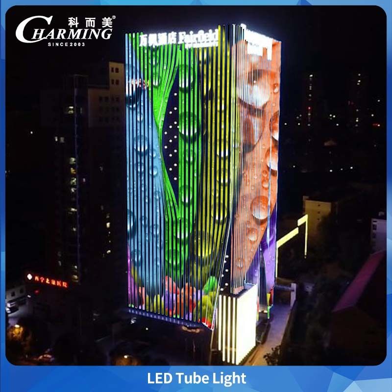U38 RGB LED ट्यूब लाइट DC24V, बाहरी परियोजनाओं के लिए 140° देखने का कोण