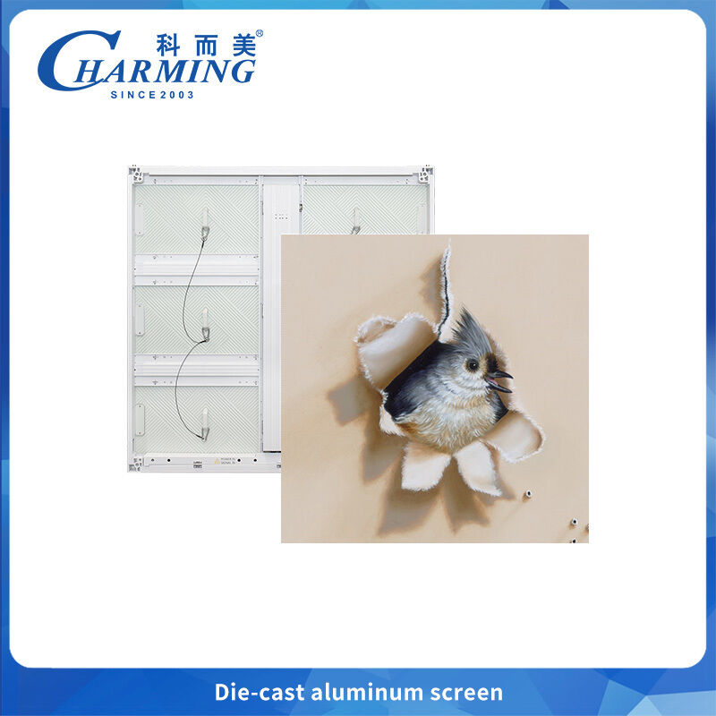 आउटडोर एलईडी डिस्प्ले P6 गर्मी अपव्यय रिब्स के साथ विज्ञापन के लिए पतला और हल्का आर्क कोण splicing