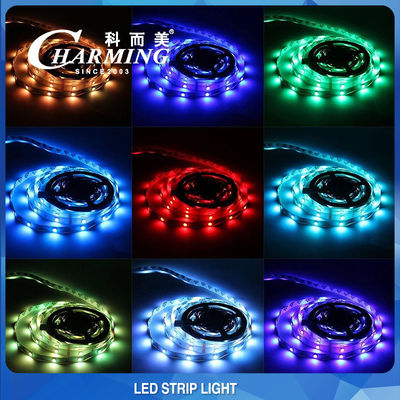 नाइट क्लब के लिए 14W IP42 DC12V RGB LED स्ट्रिप लाइट 10MM चौड़ाई