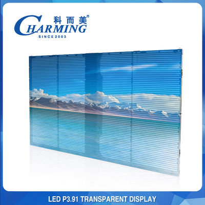 आउटडोर 4k पारदर्शी वीडियो स्क्रीन P3.91 500X1000mm रेंटल डिस्प्ले