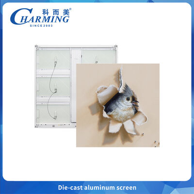 आउटडोर एलईडी डिस्प्ले P6 गर्मी अपव्यय रिब्स के साथ विज्ञापन के लिए पतला और हल्का आर्क कोण splicing